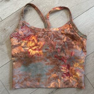 Beyond Yoga Slim Racerback Cropped Tank - Brown Multi